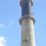 PTSG completes specialist scaffolding repairs to industrial chimney.