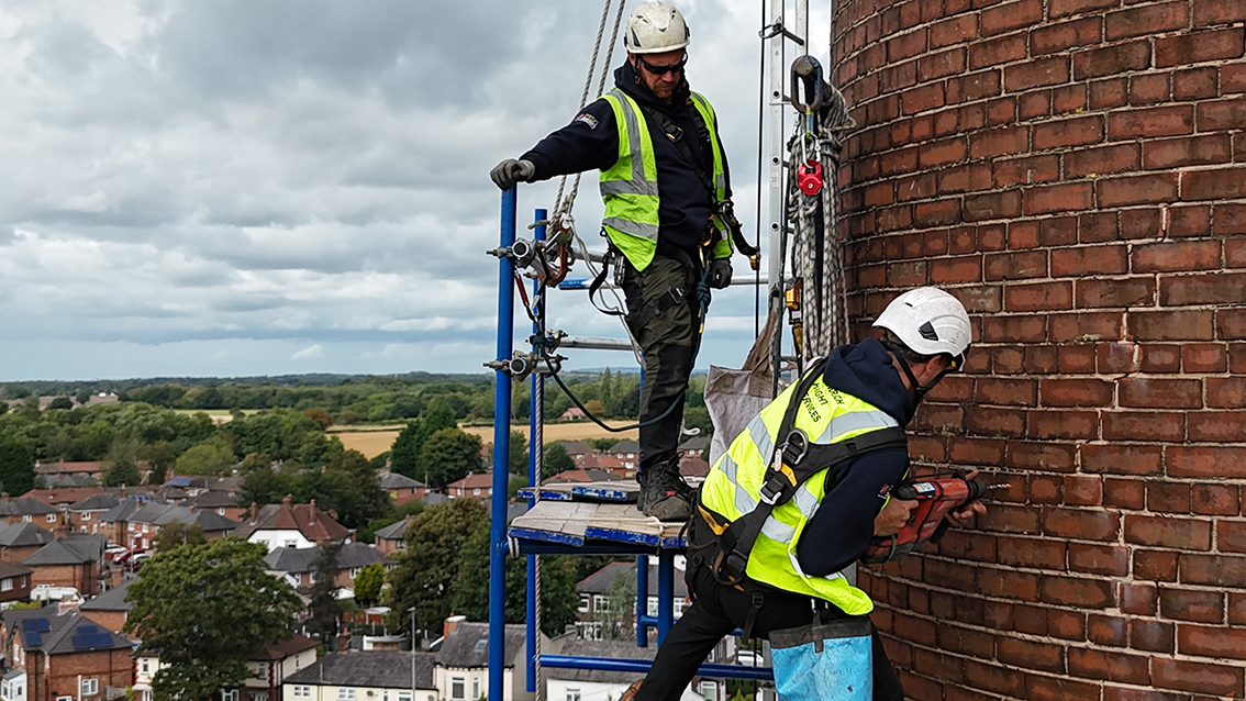 PTSG specialists bring chimney demolition expertise to CSG’s flagship site
