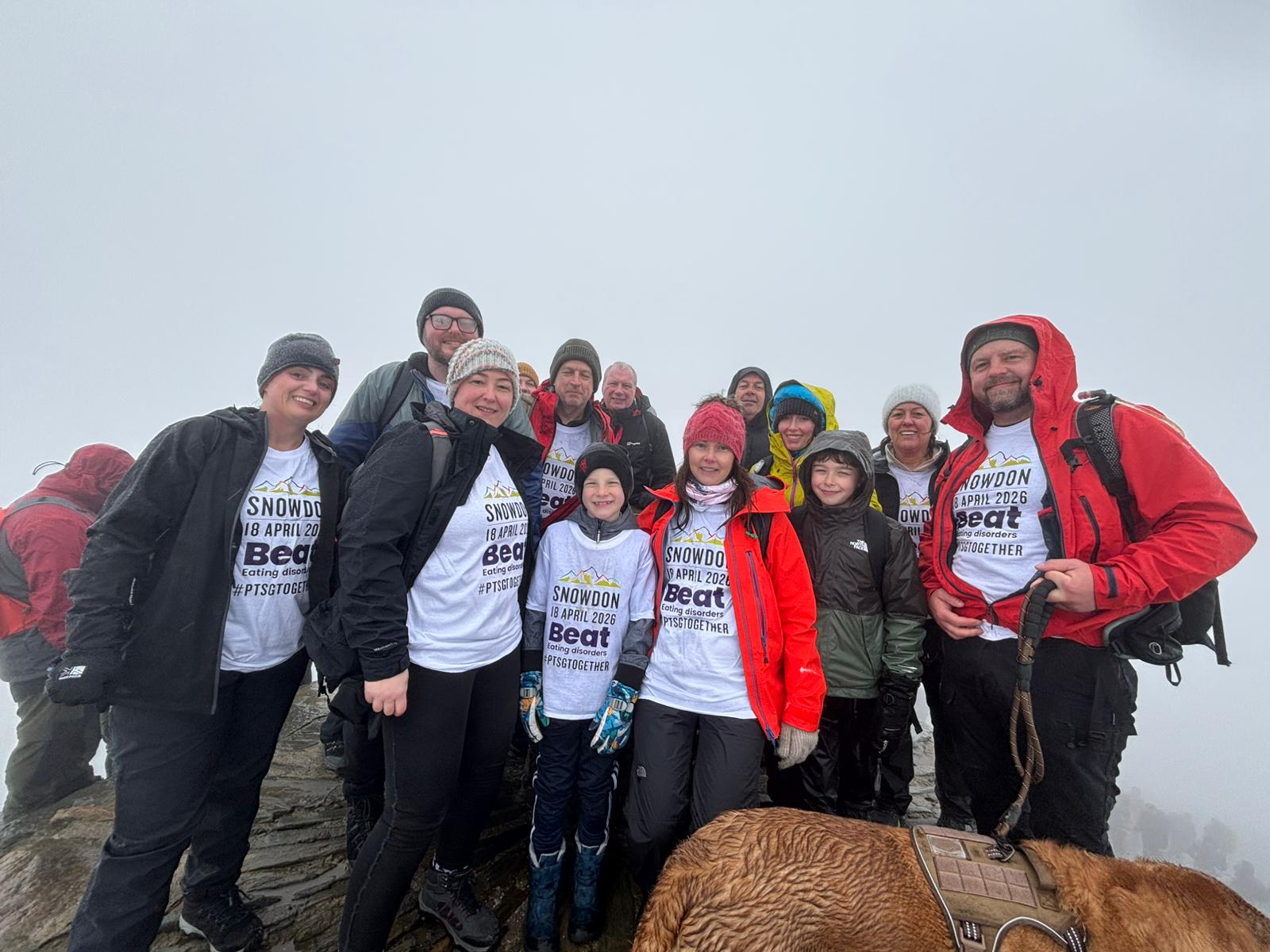 Team PTSG conquers Snowdon to raise £2,500 for BEAT 