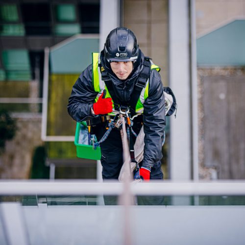 BAS Abseiling thumbs up